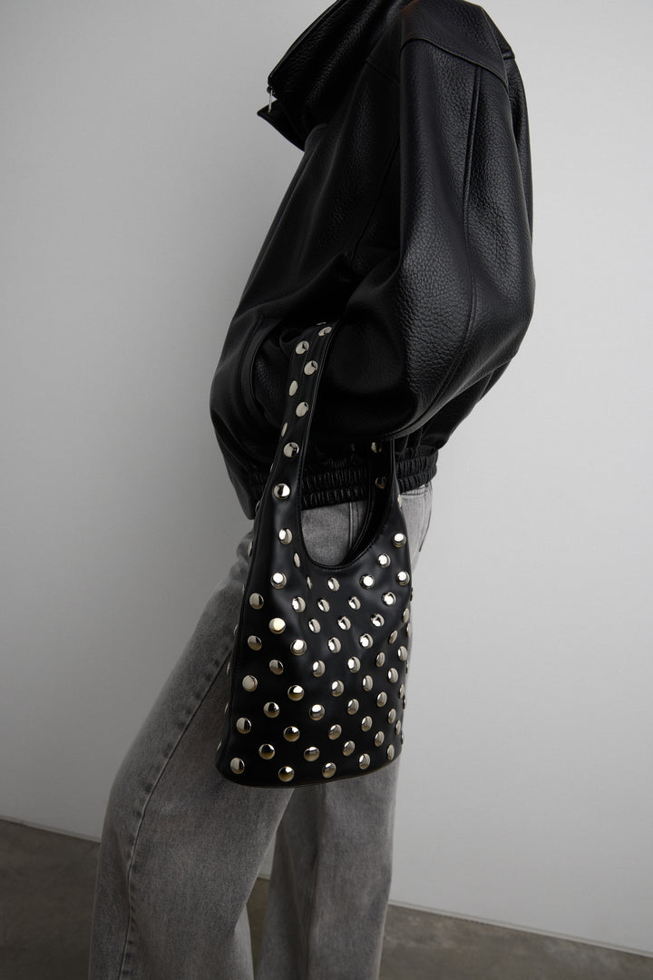 ALIX STUDDED BAG in Black — alternate angle