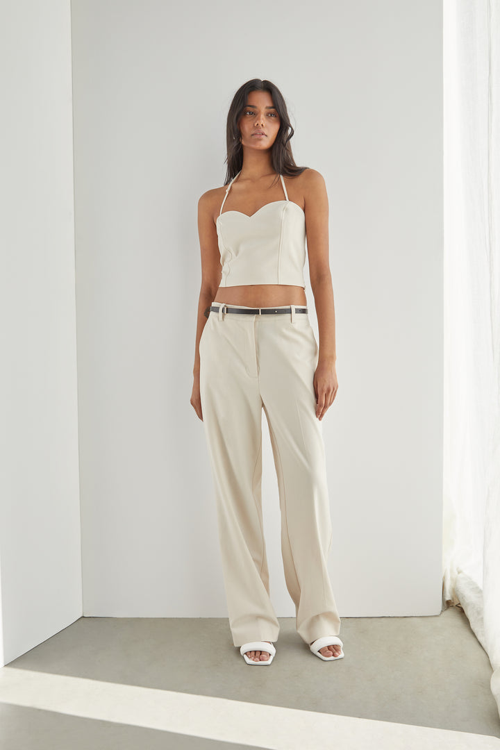 THIN BELT WITH WIDE BUCKLE in Black — alternate angle