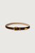 Mila western suede belt in brown antique gold — main image