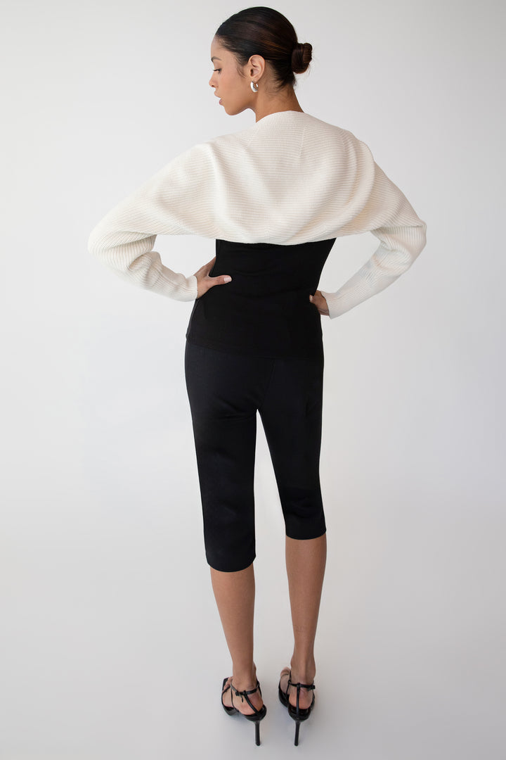 KNIT BOLERO in Cream — alternate angle