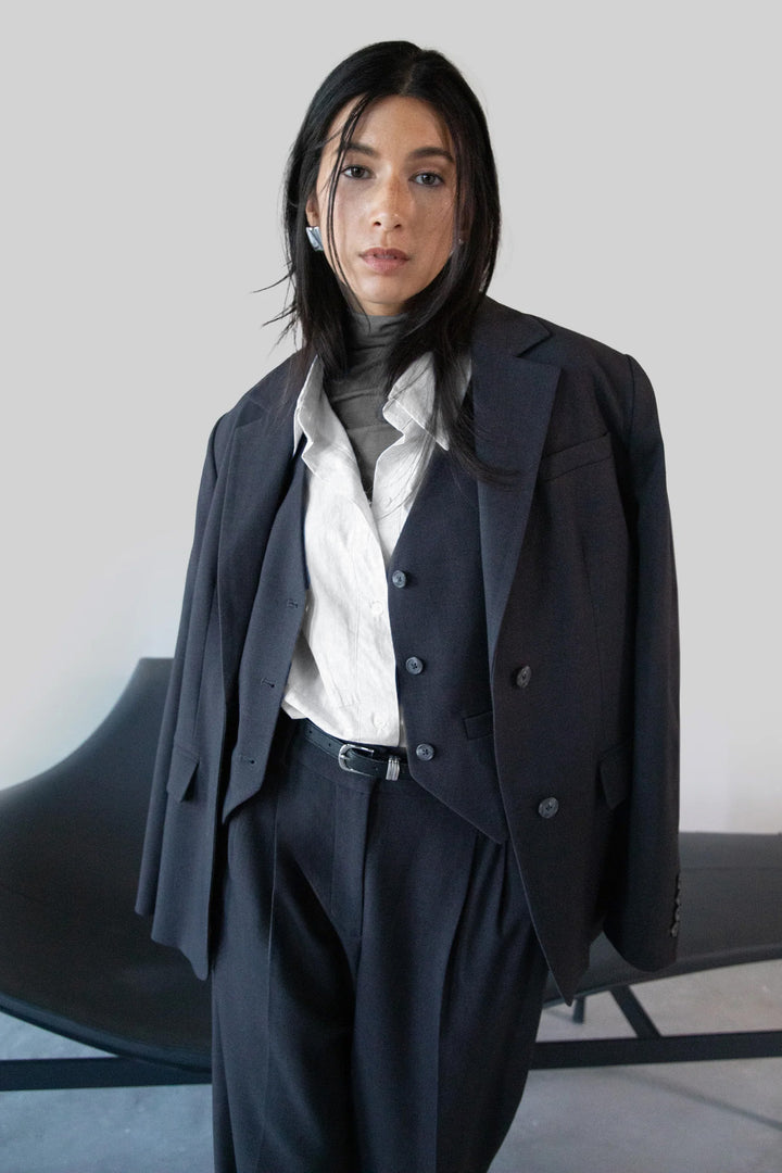 AVA BLAZER in Black — alternate angle