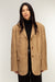 Oversized vegan suede blazer in beige — main image