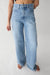 Seam lined straight leg jean in medium blue wash — main image