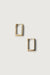 Rectangular hoop earring in gold — main image