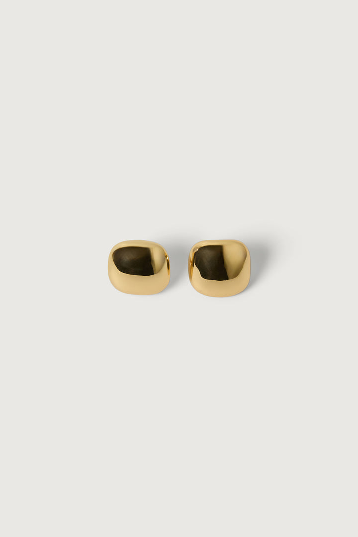 SQUARE CHUBBY STUDS in Gold — alternate angle