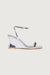 Strappy wedge sandal in silver — main image