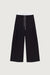 Exposed drawstring waist trouser in black — main image