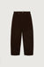 Cropped length twill barrel leg pant in coffee bean — main image