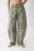Camo print barrel pant in green print — main image