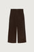 Cropped length twill wide leg pant in coffee bean — main image