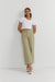 Cropped length twill wide leg pant in elm — main image