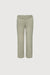Cropped length twill wide leg pant in moss grey — main image