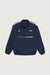 Nylon graphic print quarter-zip pullover in navy blazer — main image