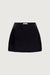 Satin mini skirt in black — main image