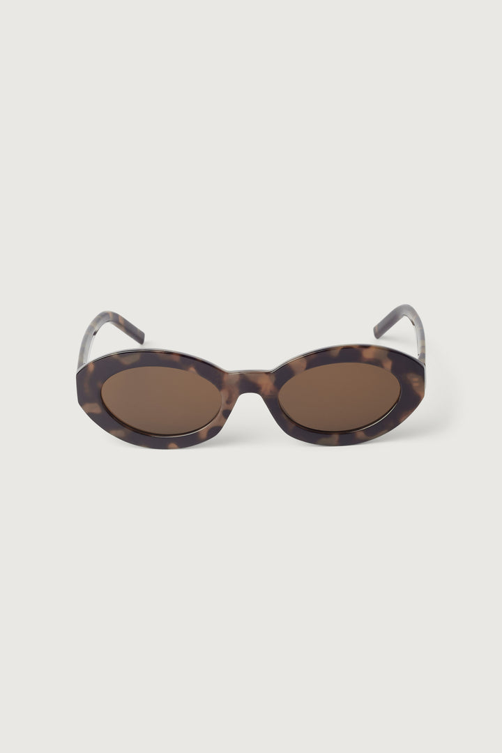 OVAL SUNGLASSES in Tortoise Brown — alternate angle