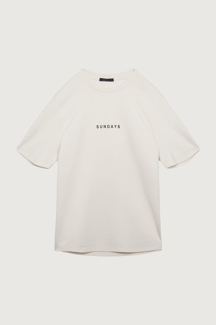 SUNDAY HEAVYWEIGHT CREWNECK T-SHIRT in Birch — alternate angle