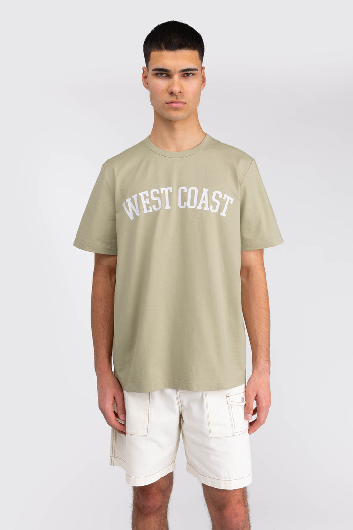 WEST COAST EAST COAST T-SHIRT in Spray Green West — alternate angle