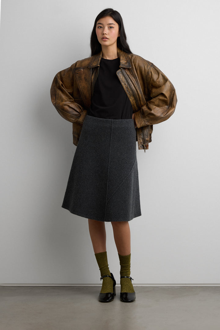 COTTON MODAL CLASSIC FIT CREWNECK T-SHIRT in Black — alternate angle