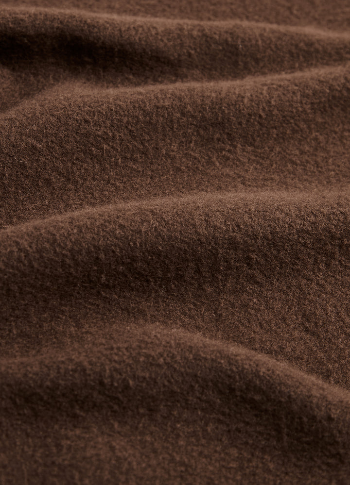 OVERSIZED CREWNECK  SWEATSHIRT in Coffee Bean — alternate angle