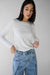 Soft classic long sleeve top in ivory — main image