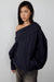 Slouchy oversized hoodie in navy — main image