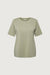 Cotton modal crewneck t-shirt in tea — main image
