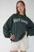 Oversized graphic sweatshirt in deep green e — main image